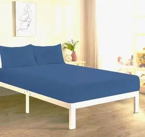 100% Poly Cotton Bed Sheets Extra Deep 40CM 16'' Box Fitted Sheet Bed Sheets Single Double King Super King Bed Size.