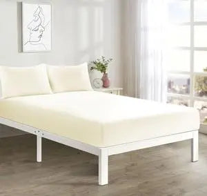 100% Poly Cotton Bed Sheets Extra Deep 40CM 16'' Box Fitted Sheet Bed Sheets Single Double King Super King Bed Size.
