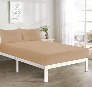 100% Poly Cotton Bed Sheets Extra Deep 40CM 16'' Box Fitted Sheet Bed Sheets Single Double King Super King Bed Size.