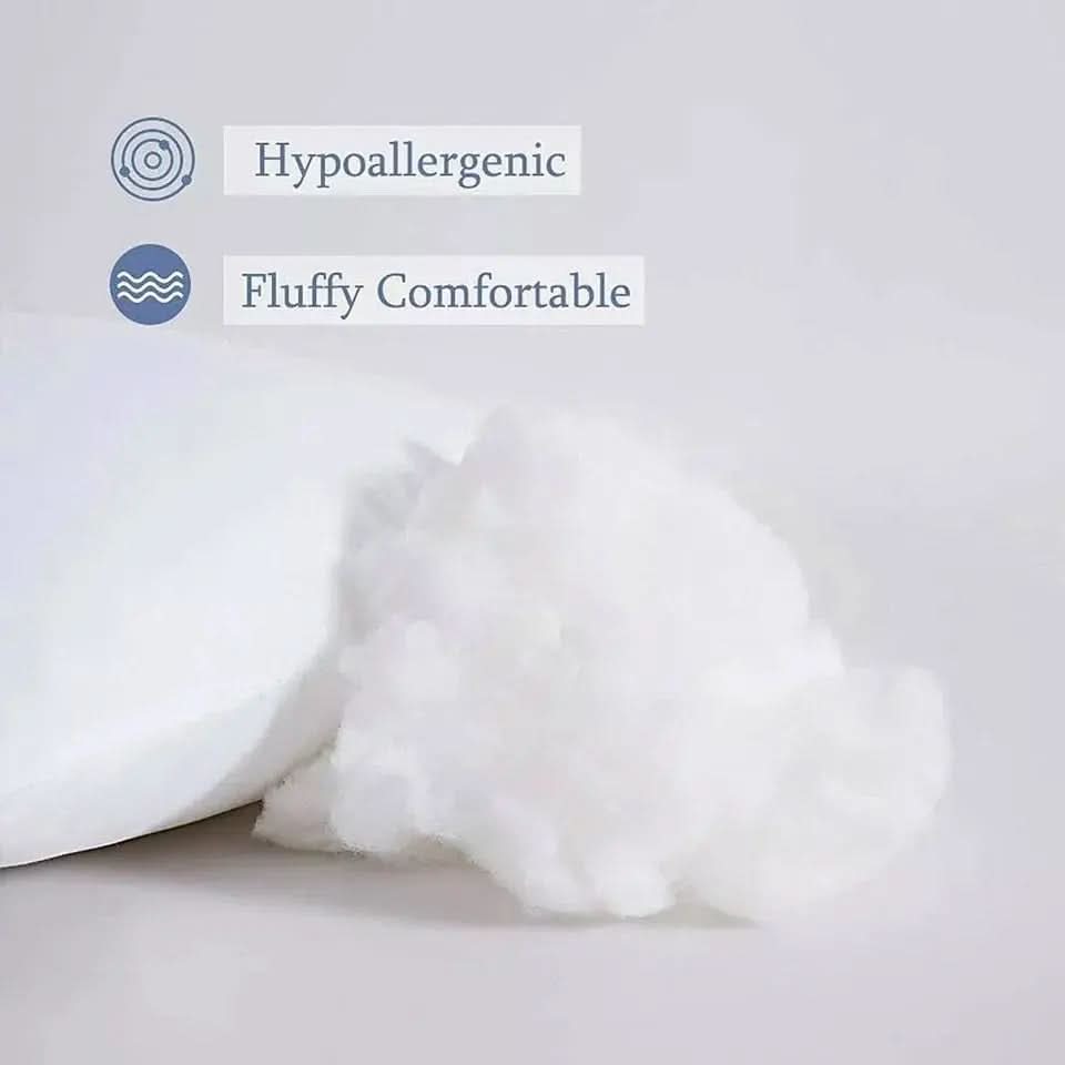 2 Goose and Duck Down Feather Pillows, 100% Cotton Shell, Non-allergenic & Anti dust mite, Soft Hotel Quality Pillows, Anti Bacterial White 2 pillows Pair.