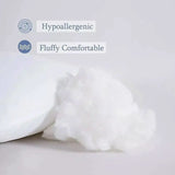 2 Goose and Duck Down Feather Pillows, 100% Cotton Shell, Non-allergenic & Anti dust mite, Soft Hotel Quality Pillows, Anti Bacterial White 2 pillows Pair.