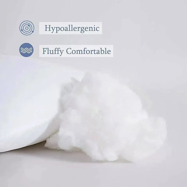 2 Goose and Duck Down Feather Pillows, 100% Cotton Shell, Non-allergenic & Anti dust mite, Soft Hotel Quality Pillows, Anti Bacterial White 2 pillows Pair.