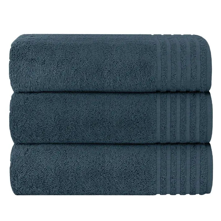 3 Pack Monaco Large Bath Sheets 100% Cotton 500GSM Highly Absorbent Towels Set for Home Gym Beach.