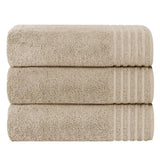 3 Pack Monaco Large Bath Sheets 100% Cotton 500GSM Highly Absorbent Towels Set for Home Gym Beach.