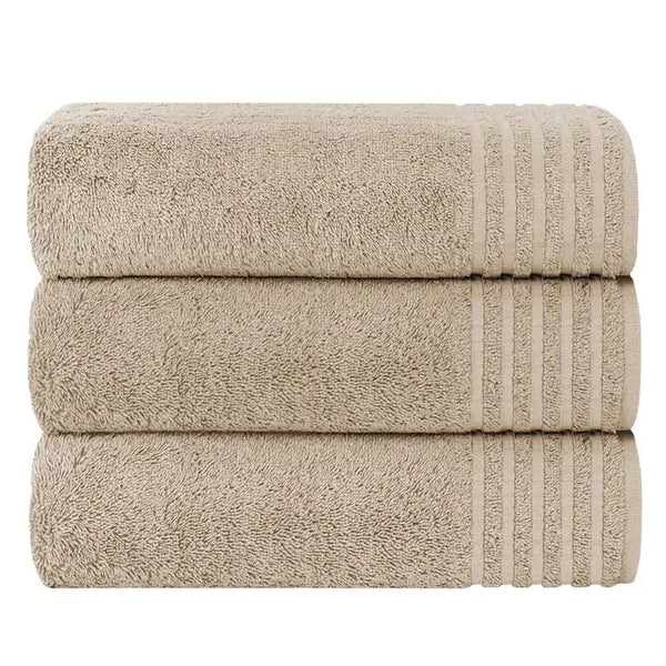 3 Pack Monaco Large Bath Sheets 100% Cotton 500GSM Highly Absorbent Towels Set for Home Gym Beach.