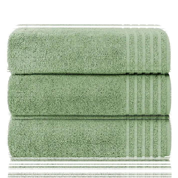 3 Pack Monaco Large Bath Sheets 100% Cotton 500GSM Highly Absorbent Towels Set for Home Gym Beach.
