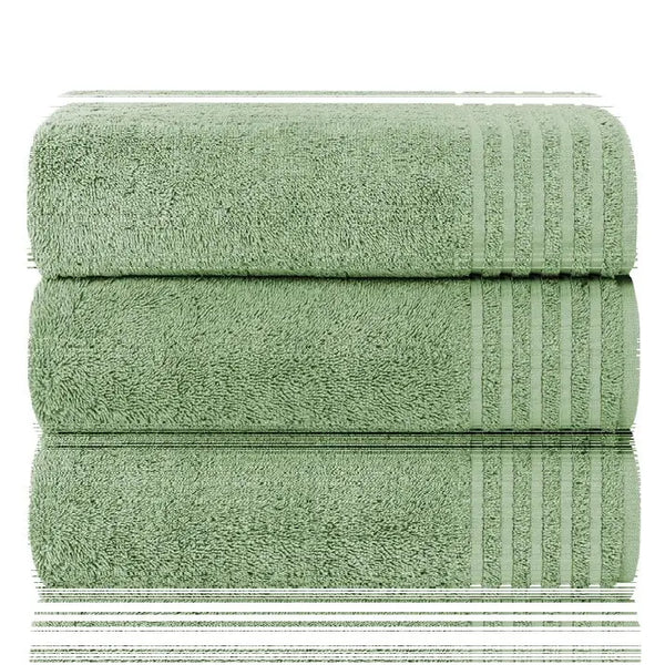 3 Pack Monaco Large Bath Sheets 100% Cotton 500GSM Highly Absorbent Towels Set for Home Gym Beach.