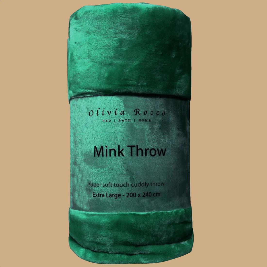 Mink Faux Fur Throw for Double Bed or Two-Seater Sofa, Super Soft and Easy Care blanket