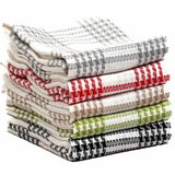 5-Pack Houndstooth Cotton Terry Tea Towels – Super Absorbent, Quick-Dry Kitchen Towels for Everyday Use - Victoria Cart