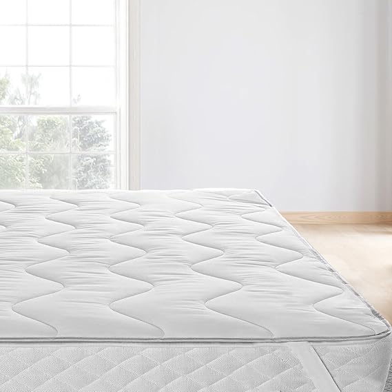 3-Layer Thermal Heat Retaining Mattress Topper - Self-Heating, Super Soft with Elasticated Corner Straps, All Sizes