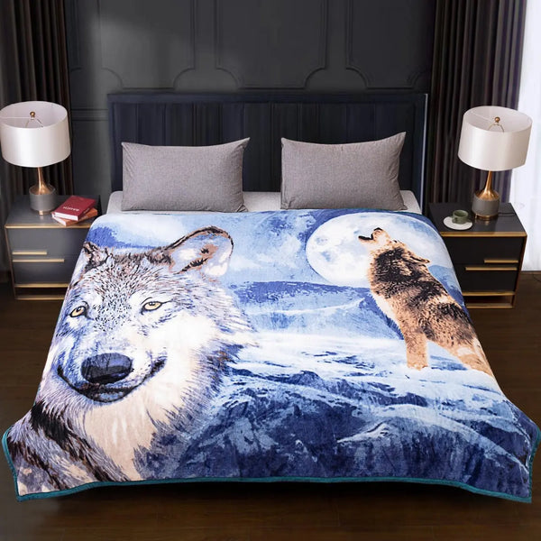 Animal Printed mink throws, fluffy  - et, UK sizes.