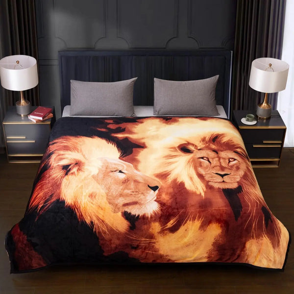 Animal Printed mink throws, fluffy  - et, UK sizes.