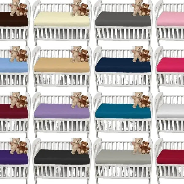 Baby Cot Bed Fitted Sheets 100% Polycotton Soft Fitted Sheets, Bedding Size  70 x 140 cm 60 x 120 cm.