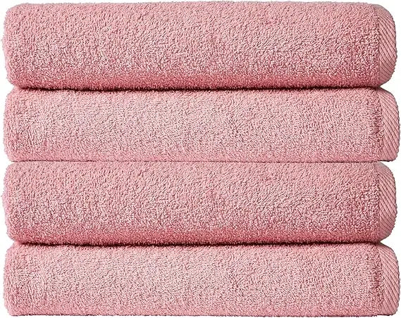 Basics 4-Pack Luxury Bath Sheet Set – 100% Soft Cotton Towels for Everyday, Gym, Travel, and Holiday Use – White.