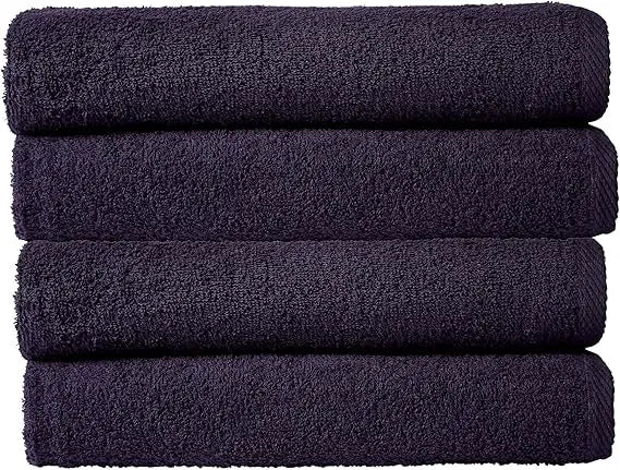 Basics 4-Pack Luxury Bath Sheet Set – 100% Soft Cotton Towels for Everyday, Gym, Travel, and Holiday Use – White.