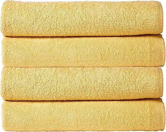 Basics 4-Pack Luxury Bath Sheet Set – 100% Soft Cotton Towels for Everyday, Gym, Travel, and Holiday Use – White.