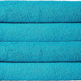 Basics 4-Pack Luxury Bath Sheet Set – 100% Soft Cotton Towels for Everyday, Gym, Travel, and Holiday Use – White.