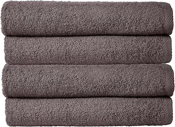 Basics 4-Pack Luxury Bath Sheet Set – 100% Soft Cotton Towels for Everyday, Gym, Travel, and Holiday Use – White.