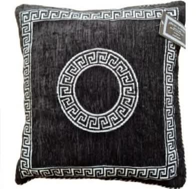 Luxury Jacquard Cushion Covers – Pack of 2 or 4 | Ultra Soft, Fluffy & Hypoallergenic | Greek Border & Floral Designs