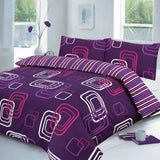 Luxuries Reversible BLAKE SQUARE BOX Duvet Cover + Pillow Case Bedding Set All  UK Size black soft bedding sets.