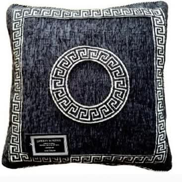 Luxury Jacquard Cushion Covers – Pack of 2 or 4 | Ultra Soft, Fluffy & Hypoallergenic | Greek Border & Floral Designs