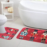 Christmas Bath Mat Set 2-Pc Memory Foam Non-Slip Absorbent Bathroom Rug.
