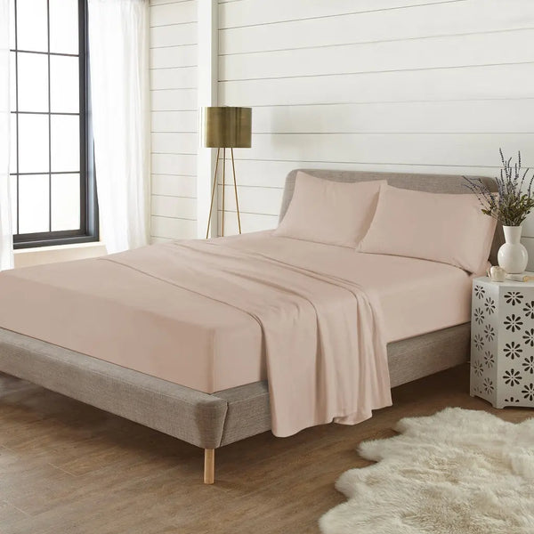 Cotton Sheet set (fitted + flat sheets + pillowcase), Single, 4ft, Double, King, Super King.