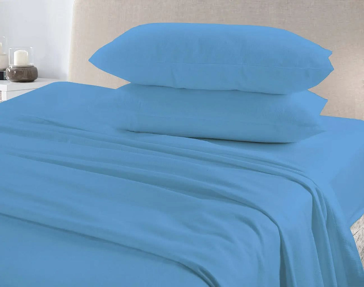 Cotton Sheet set (fitted + flat sheets + pillowcase), Single, 4ft, Double, King, Super King.