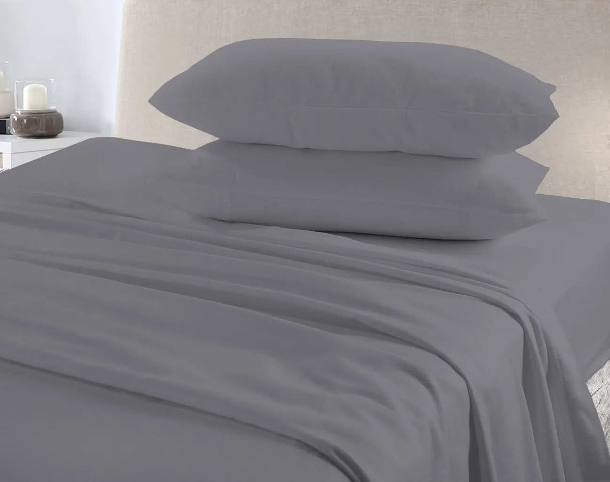 Cotton Sheet set (fitted + flat sheets + pillowcase), Single, 4ft, Double, King, Super King.