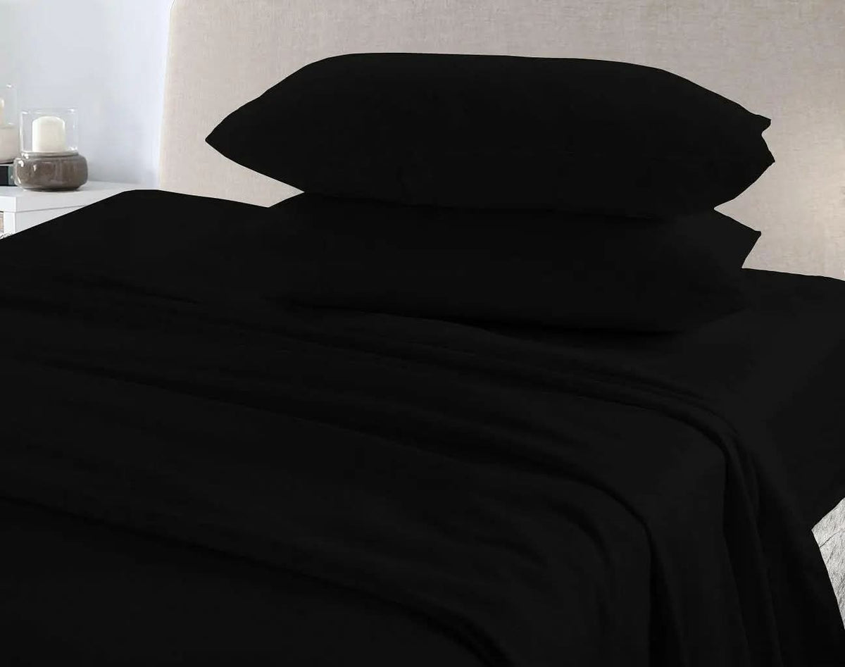 Cotton Sheet set (fitted + flat sheets + pillowcase), Single, 4ft, Double, King, Super King.