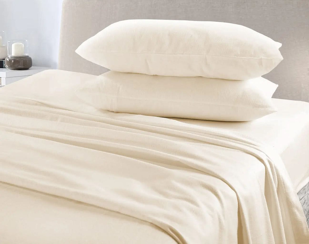 Cotton Sheet set (fitted + flat sheets + pillowcase), Single, 4ft, Double, King, Super King.