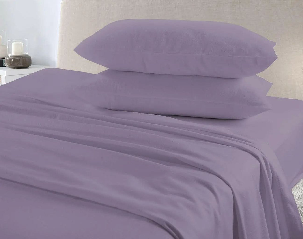 Cotton Sheet set (fitted + flat sheets + pillowcase), Single, 4ft, Double, King, Super King.