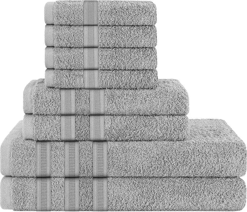 Egyptian Cotton Ritz Collection 8-Piece Towel Set – Luxury Bath Bundle - Victoria Cart