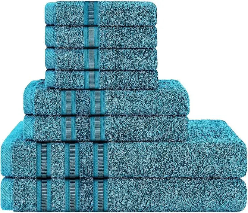 Egyptian Cotton Ritz Collection 8-Piece Towel Set – Luxury Bath Bundle - Victoria Cart
