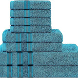 Egyptian Cotton Ritz Collection 8-Piece Towel Set – Luxury Bath Bundle - Victoria Cart