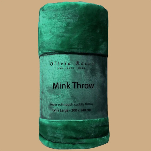 Mink Throw for Double Bed or Two-Seater Sofa, Super Soft and Easy Care  - et.