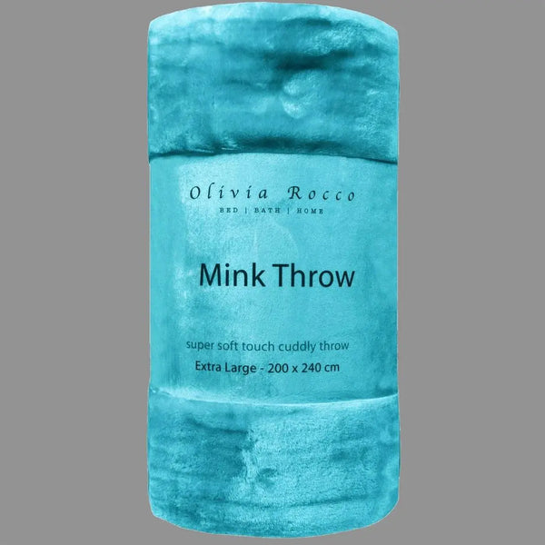 Mink Throw for Double Bed or Two-Seater Sofa, Super Soft and Easy Care  - et.