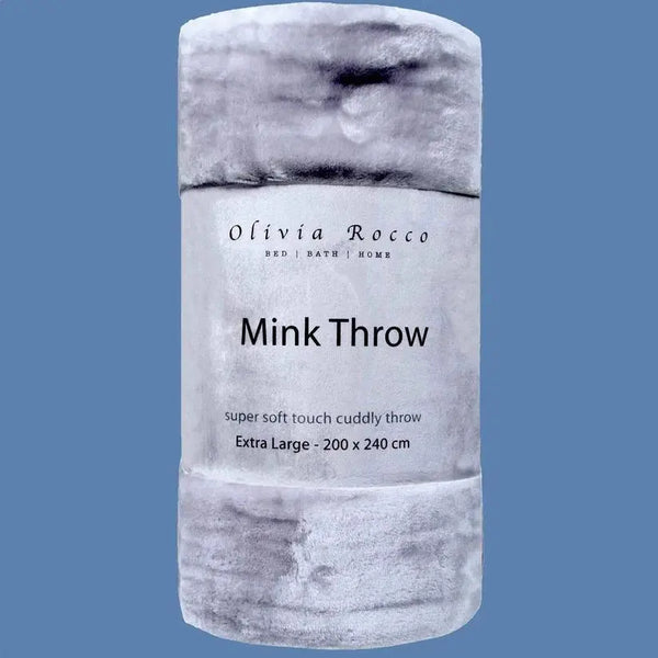 Mink Throw for Double Bed or Two-Seater Sofa, Super Soft and Easy Care  - et.
