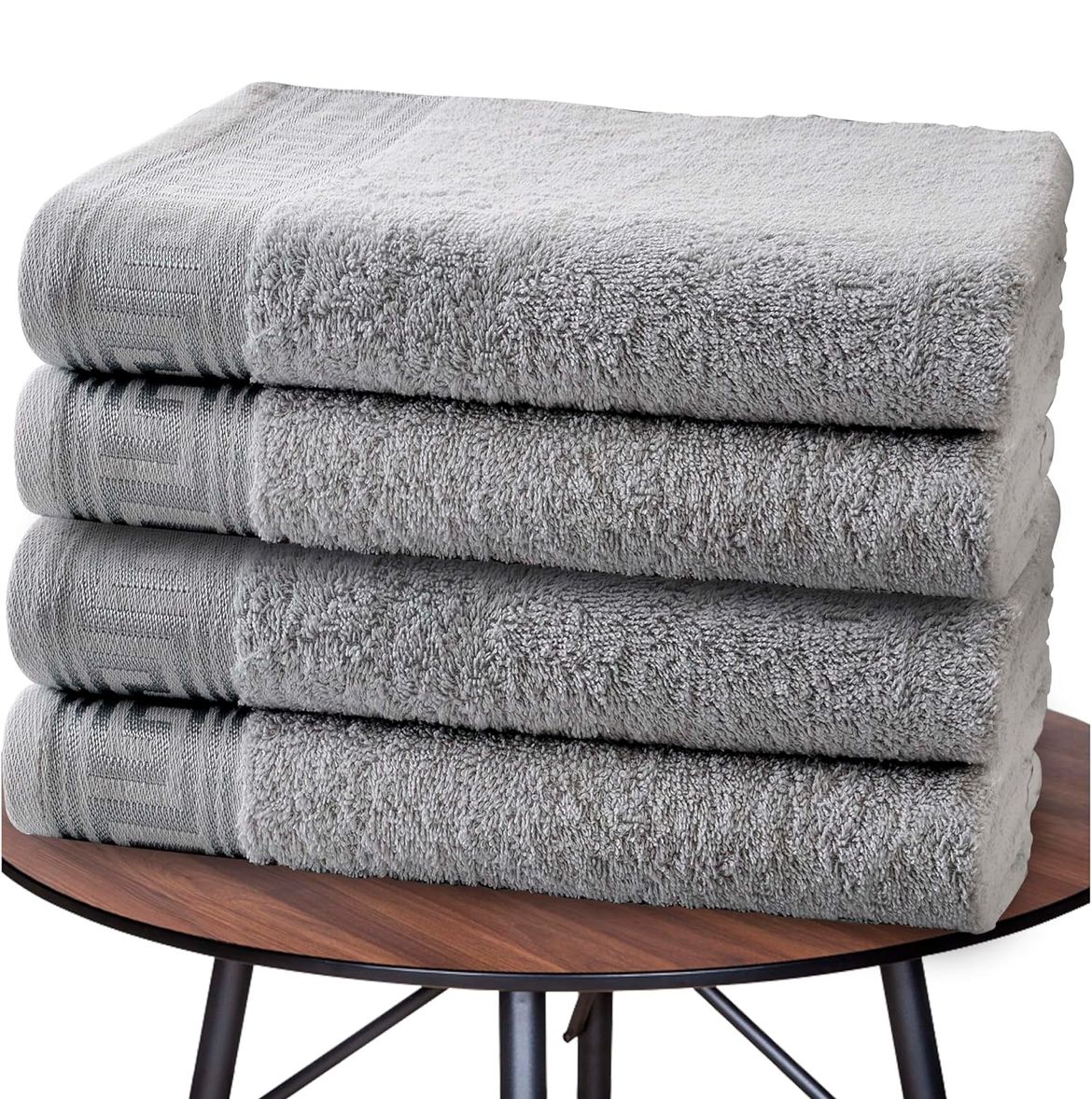 Luxury Greek Key Towels Set – Bath & Hand Towels – Soft & Hotel Quality