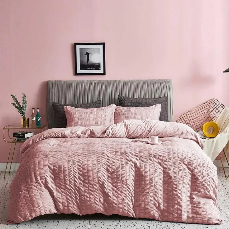 Luxurious Comfort Meets Timeless Style – 100% Egyptian Cotton Seersucker Quilt Set - Victoria Cart