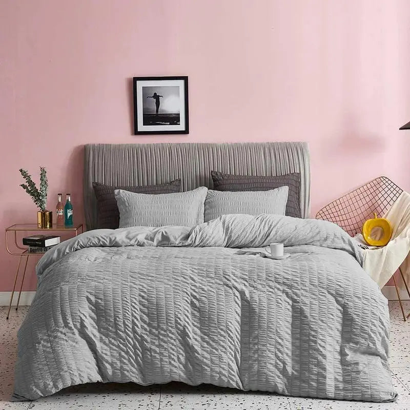 Luxurious Comfort Meets Timeless Style – 100% Egyptian Cotton Seersucker Quilt Set - Victoria Cart