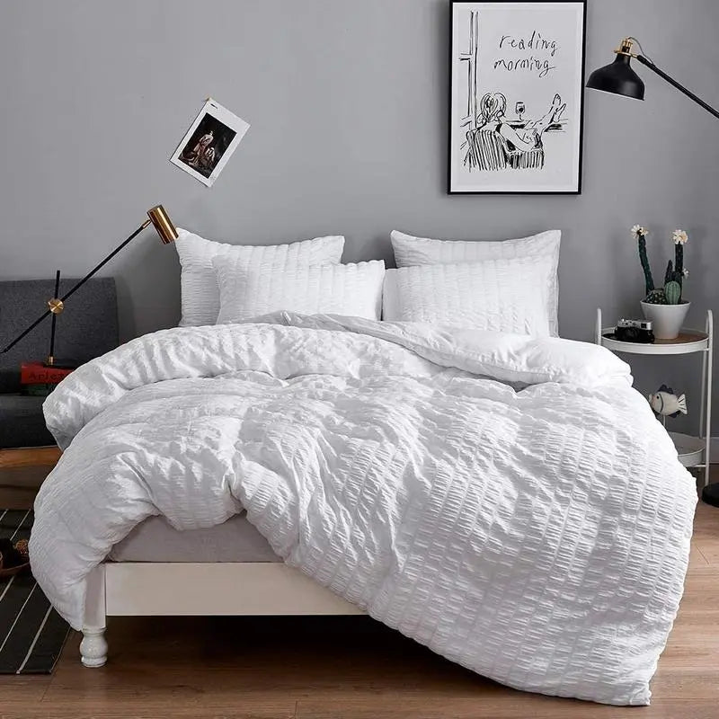 Luxurious Comfort Meets Timeless Style – 100% Egyptian Cotton Seersucker Quilt Set - Victoria Cart