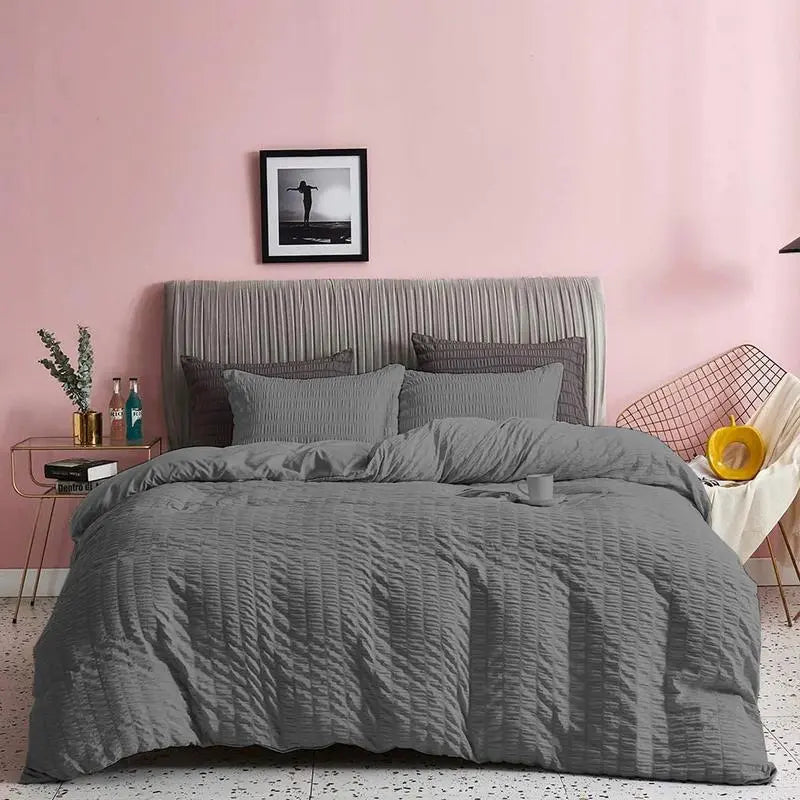 Luxurious Comfort Meets Timeless Style – 100% Egyptian Cotton Seersucker Quilt Set - Victoria Cart