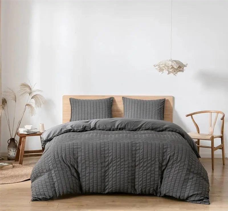 Luxurious Comfort Meets Timeless Style – 100% Egyptian Cotton Seersucker Quilt Set - Victoria Cart