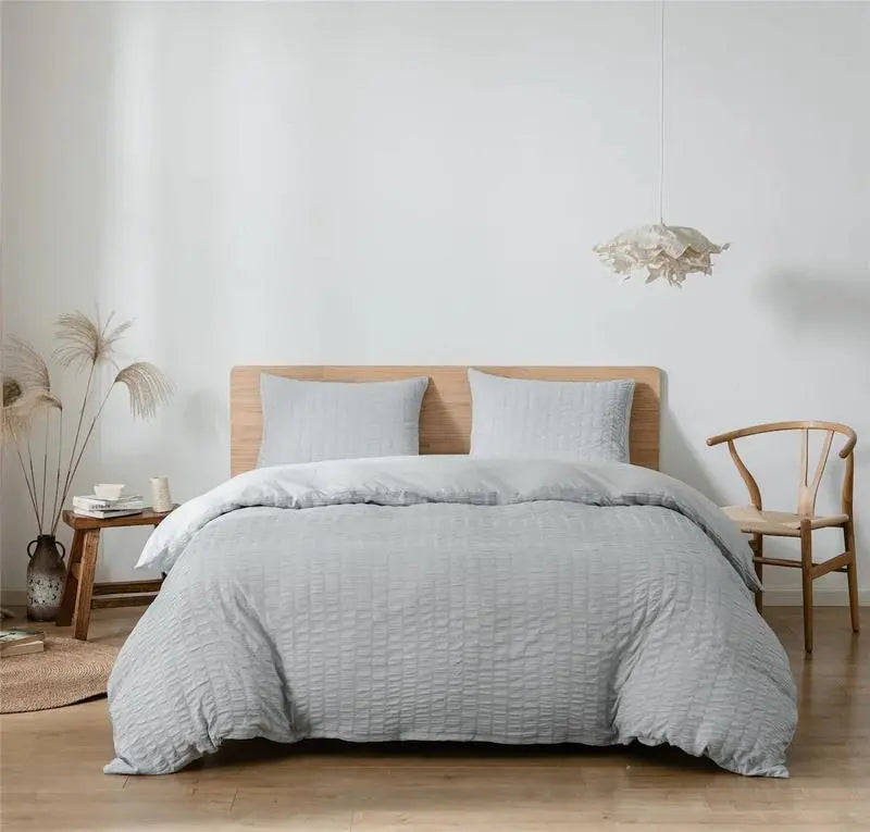 Luxurious Comfort Meets Timeless Style – 100% Egyptian Cotton Seersucker Quilt Set - Victoria Cart