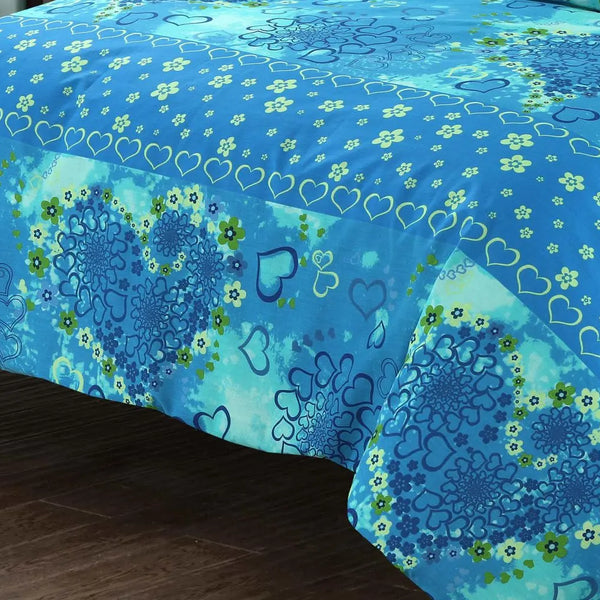 Luxurious Reversible Jasmin Floral Hearts Duvet Cover Sets - Modern Style - All UK Sizes.