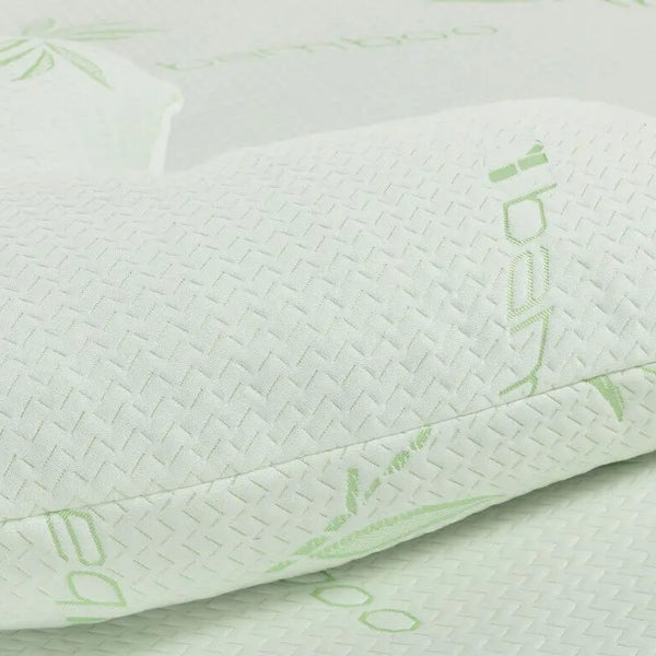 Luxury Bamboo V-Shaped Memory Foam Pillow Orthopedic Support Nursing Pregnancy Pillow.