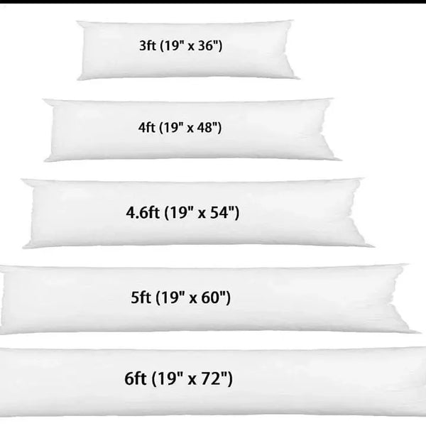 Luxury Bolster/Pregnancy Body Pillow - 100% Virgin Polyester Hollow Fiber - Available in Different Sizes.