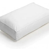 Luxury Breathable Box Pillows - Soft Polycotton, Plain/Striped, 40x68x8 cm - Hypoallergenic Comfort, Single.