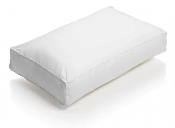 Luxury Breathable Box Pillows - Soft Polycotton, Plain/Striped, 40x68x8 cm - Hypoallergenic Comfort, Single.